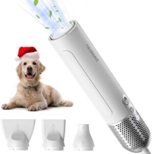 Dog Grooming Dryer Portable, Fast Drying, Neakasa F1 Pet Hair Dryer High Speed, Quiet, 560g Lightweight for Travel, 3 Nozzle, 8 Modes