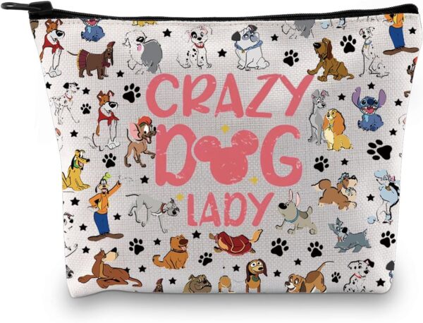 Dog Lover Gift Animal Kingdom Dogs Group Collage Gift Crazy Dog Lady Dogs Print Travel Bag Pet Puppy Owner Gift, Dog Lady Bag, Canvas Cosmetic Bag With Zipper