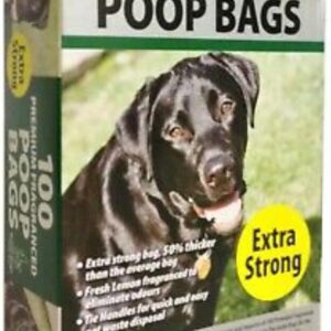 Doggy Poo Waste Bags With Tie Handles Odor Scented Doggy Waste Biodegradable Eco Friendly Dog Cats Poop Bags Box Pet Supplies Measure 26 X 34cm (100 Pc)