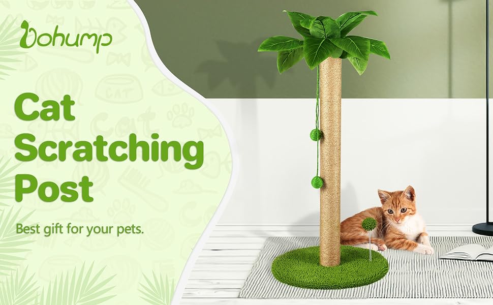 Dohump cat scratching post is suitable for cats.The materials used are all safe and non-toxic.