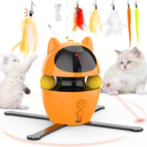 Dreamon 3 in 1 Interactive Cat Toys for Indoor Cats Adult - 2023 Upgrade USB Rechargeable Automatic Cat Feather Toy Kitten Toys Gift for Pets Kitten Cats