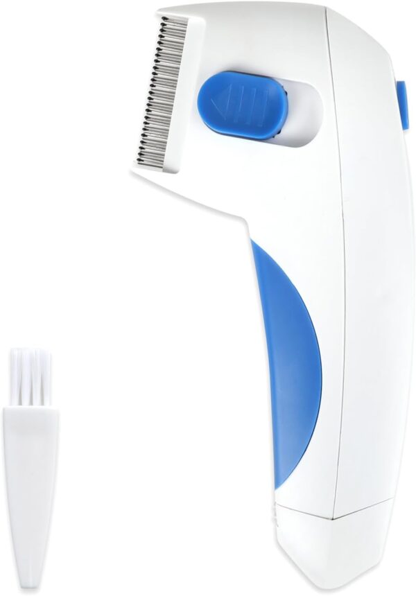 Electric Flea Comb, Grooming Comb Brush Pet Electric Flea Zapper for Dogs Cats, Ticks Removal Tool Grooming Efficient Lice Cleaner Comb Ideal for Kitten Puppy Adult Pets Safe Cordless Design