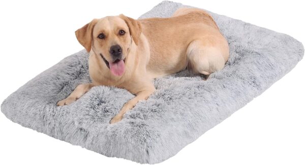 Enjamoy Large Dog Bed Washable, Soft Plush Calming Dog Beds Dog Crate Mattress Cushion for Large Medium Small Dogs Fluffy Dog Mat,90x60x8cm