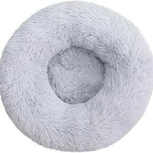 Fhodigogo Small Dog Bed Cat Donut Bed Doughnut Dog Bed Pet Bed Dog Basket Cat Bed Puppy Bed Kitten Bed Small Bed Plush Dog Bed Small Dog Kennel Small (for 3KG)