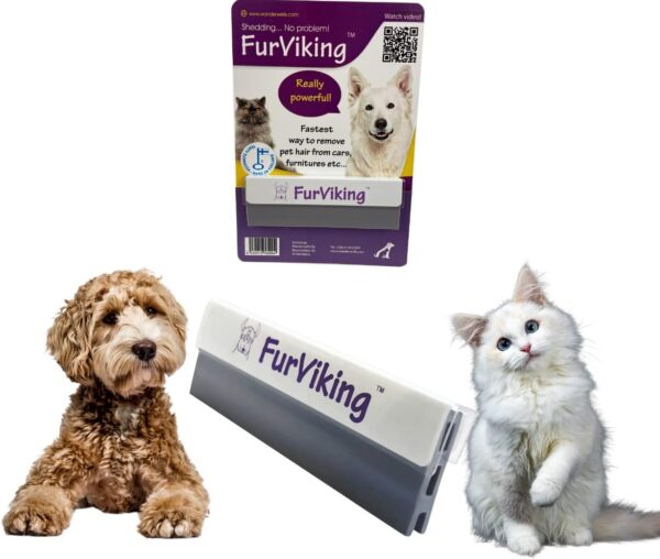 Furviking Pet Hair Remover For dog & cat | Reusable | Easily cleans Animal & Pets Fur from Fabrics,Sofa, Bed, Carpet and Car| Redesigned Lint Rollers System