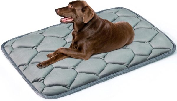 Geegoos Large Dog Crate Mattress,Washable Soft Kennel Pads,Pet Bed Blanket Dog Crate Mat Suitable for 42 inch Cage,Dog Bed Mats for Large Dogs and Cats(104x68cm,Grey)