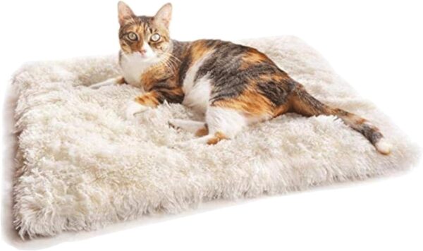 Hamkaw Self-warming Dog Bed Foldable Convertible Self Heating Plush Cat Bed Nest Machine Washable & Removable Thermal Pet Cushion Pad Mat Blanket for Travel Home Indoor Outdoor - Improved Sleep