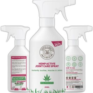 Hemp Active Joint Care Spray | Instant Soothes Muscle & Joint | Quick Absorb | 100% Cruelty Free Vet Recommended | Best For Dogs And Horses | Amazing Essential Oil Embrocation