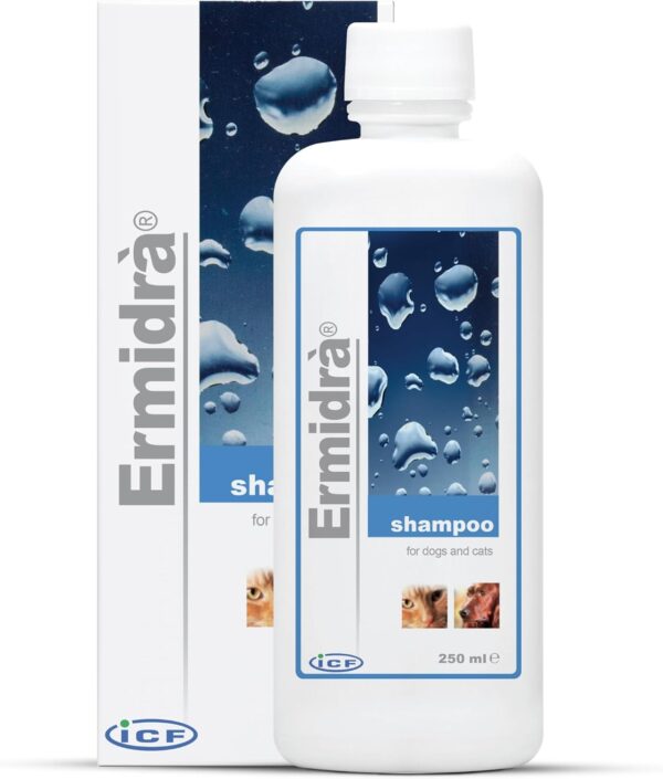 ICF | Ermidra Dog Shampoo For Itchy Skin Relief | Detangle Brittle Fur | Removes Bad Odours | Dog Shampoo And Conditioner For Pets With Sensitive Skin