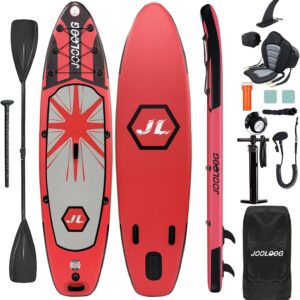 JOOLOOG Inflatable Stand Up Paddle Board 320CM 300CM Premium iSUP with Kayak Seat, and Complete Package