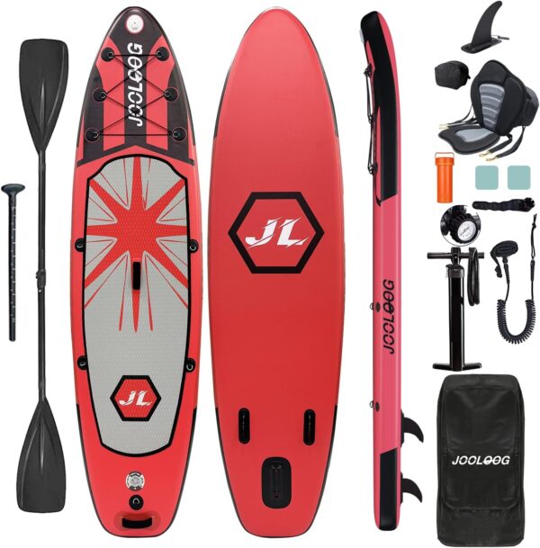 JOOLOOG Inflatable Stand Up Paddle Board 320CM 300CM Premium iSUP with Kayak Seat, and Complete Package