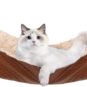 JOYELF Cat Hammock Bed, Medium Reversible Pet Cage Hammock Hanging Soft Pet Bed for Kitten Ferret Puppy or Small Pet