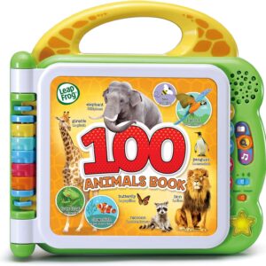 LeapFrog 100 Animals Book, Baby Book with Sounds and Colours for Sensory Play, Educational Toy for Kids, Preschool Bilingual Learning Games for Boys and Girls Aged 18 Months, 1, 2, 3 Years