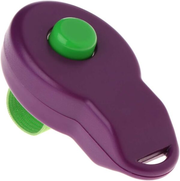 Lyguy Pet Clicker, Pet Clicker Dog Training Sounder Puppy Whistle Guide Supplies With Finger Strap Purple