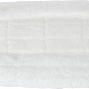 MidWest Homes for Pets Bolster Dog Bed 60.9 cm (24-Inch) Long Fleece Dog or Cat Bed w/Comfortable Bolster; Ideal for "Small" Dog Breeds & Fits Most 60.9 cm Crates; Machine Wash & Dry; White; 40324-FS