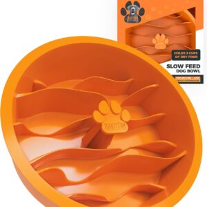 Mighty Paw Dog Slow Feeder Bowl Insert (18 cm) | Interactive Puzzle Maze Feeder. Slow Feeder Dog Bowl for Fast Eaters. Prevents Gulping and Vomiting. Holds 3 Cups Of Food. Dishwasher-Safe BPA-Free