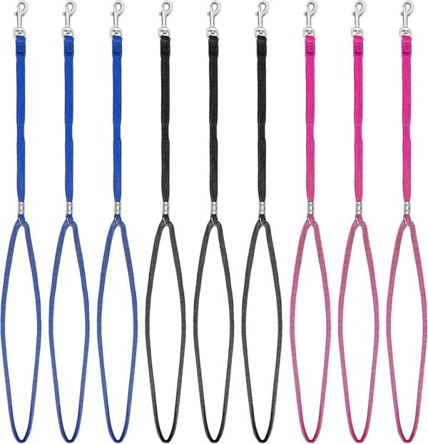 Molain 9 Pieces Pet Dog Grooming Loops Leash Pet Bathing Tether Straps Dog Cat Bathing Nylon Restraint Noose Harness Safety Rope Pet Grooming Table Bathtub supplies