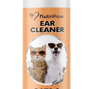 NutriPaw Ear Cleaner For Cats & Dogs (250ml) - Soothe Itchy, Gunky, Waxy & Smelly Ears - Stop Head Shaking, Ear Scratching & Rubbing - Support Ear Health - For Daily Use - Great for all pets