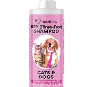 NutriPaw No-Rinse Shampoo for Dogs - Clean, Moisturise, Refresh, & Support Dry Skin - Unique Formula for Nourished Skin & Coat - Ideal for All Breeds