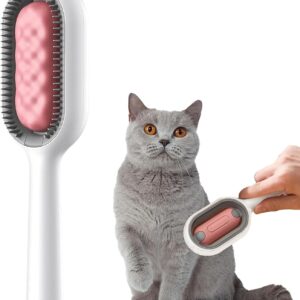 Pet Hair Removal Comb With Water Tank Cat Brush Dog Brush Grooming Comb Self Cleaning Cat Dog Slicker Brushes Pet Grooming Tool Gently Removes Loose Undercoat Mats Tangled Hair Slicker Brush for Pet