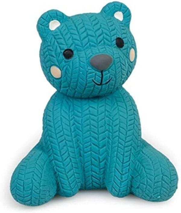 Petface (Little Petface) Teddy Bear, Latex Chew Dog Toy, Blue