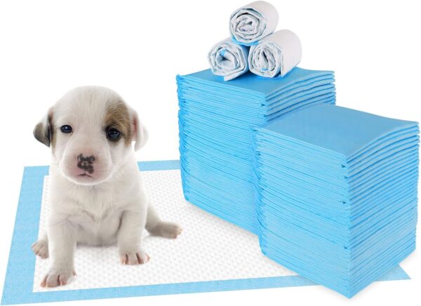 RCruning-EU 100 PACK Puppy Training Pads for Dog Pet Pee Absorbent Toilet Pee Wee Mat Anti Slip Leakproof (100 PACK-45 * 33CM)