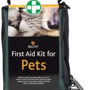 Reliance Medical Pet First Aid Kit - Essential Care for Dogs and Cats, Ideal for Travel, Camping, Home Use, Includes Saline, Bandages, Durable Rip-Stop Fabric Bag, 1 Kit