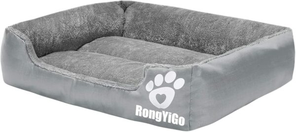 RongYiGo Pet Bed for Small/Medium/Big/Extra Large Dogs, Super Soft Pet Sofa Cats Bed，Self Warming and Breathable Pet Bed Premium Bedding (L, GRAY)