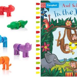 SMARTMAX - My First Safari Animals, Magnetic Discovery Play Set, 18 pieces, 1-5 Years & In the Jungle: A Push, Pull, Slide Book (Campbell Axel Scheffler, 9)