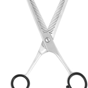 SS INSTRUMENTX Thinning Scissors for Dogs 6.5 Inch Professional Double Sided Blades Thinning Shears for Pets Dog Grooming Scissors Stainless Steel Pet Cat Dogs Groom Pets at Home (Silver)