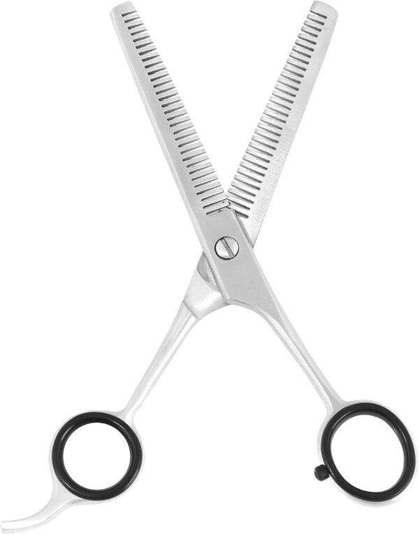 SS INSTRUMENTX Thinning Scissors for Dogs 6.5 Inch Professional Double Sided Blades Thinning Shears for Pets Dog Grooming Scissors Stainless Steel Pet Cat Dogs Groom Pets at Home (Silver)