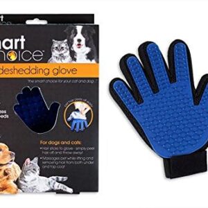 Smart Choice Pet De-shedding Glove Pet Grooming Glove Dogs Cats Pet Hair Remover Mitt Massage Tool Pet Massage Gentle Hair Brush Pet Hair Removal Glove Pet Glove Dog Grooming Soft Groomer Mitt