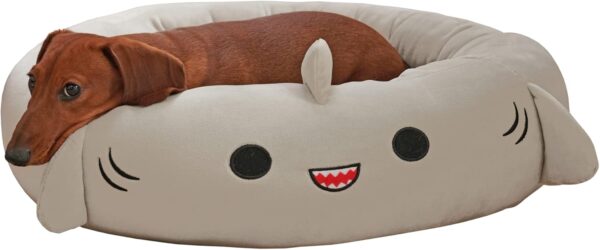 Squishmallows Official 24-Inch Gordon Shark Pet Bed - Medium Ultrasoft Official Plush Pet Bed