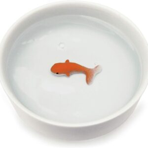 Suck UK Goldfish Cat Bowl | Novelty Cat Water Bowl | Cat Food & Dog Food Dish | Non Slip Ceramic Bowl | Pet Accessories