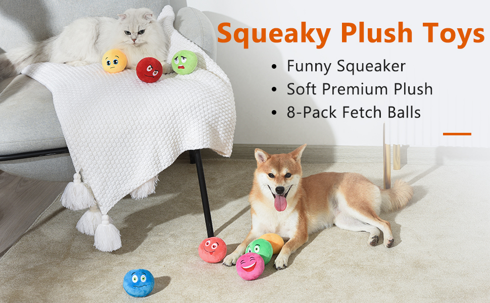 squeaky plush ball