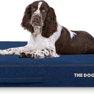 The Dog’s Bed Orthopaedic Dog Bed Large Blue Denim, Waterproof Memory Foam Dog Bed