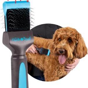 The Doodle Brush Poodle Brushes for Grooming - Dog Detangler Brush, Puppy Grooming Brush - Slicker Dog Brush, Dog Brush For Cockapoo - Poodle Dog Brush, Dog Slicker Brushes For Grooming (Single Head)