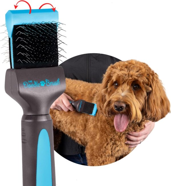 The Doodle Brush Poodle Brushes for Grooming - Dog Detangler Brush, Puppy Grooming Brush - Slicker Dog Brush, Dog Brush For Cockapoo - Poodle Dog Brush, Dog Slicker Brushes For Grooming (Single Head)