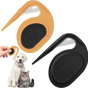 ThrivingAura 2 PCS Pet Knotting Comb,Pet Knotting Comb for Dog and Cat,Brush Puppy Kitten Brush Hair Removal Tool,Knotting Comb Pet Grooming Tool Tangle Remover(Orange And Black)