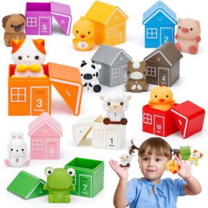 Toys for 1 2 3 Year Old Boys Girls , Farm Animals Toys Gifts for 1-3 Year Olds Girls Kids Toys Bath Toys 1-3 Year Olds Boys Girls Birthday Present Toddler Toys 1-3 Year Old Boy Gifts Stacking Toys