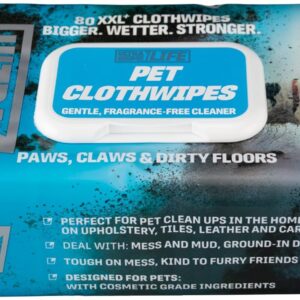 UltraGrime Pet Cleaning Wet Wipes 80 Thick Wipes - Pet Wipes Dog Cleaning Wipes - Cat Wipes - Pet Wipes For Cats - Puppy Wipes Clean Paws Dog Paw Wipes Dog Wipes For Smelly Dogs Grooming