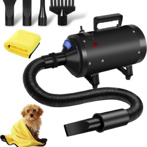 VOLKWELL 2800W Dog Hair Dryer, Dog Grooming Blaster, Pet Grooming Hair Dryer Dog Blower (Black)