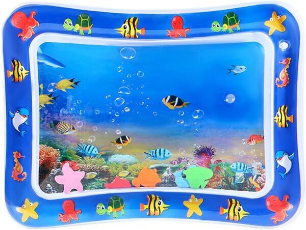 Vinuwu Water Sensor Play Mat,Inflatable Water Sensor Mat for Cats Thickened Water Play Mat Feel Cool Comfort for Cat (Tropical fish)