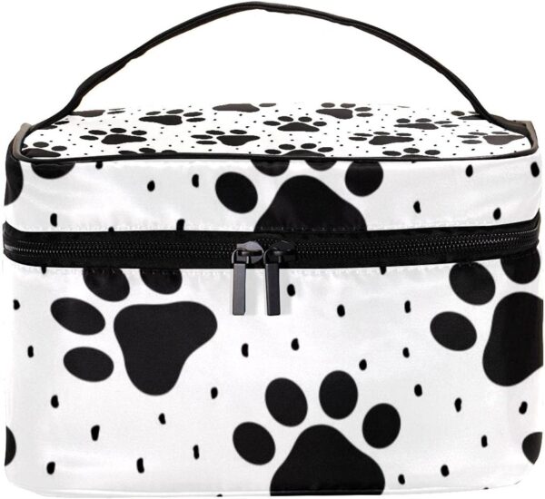 WARMFM Pet Paw Animal Foorprints Makeup Bag Travel Cosmetic Case Accessories Organizer