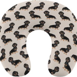 Weiner Dog Pet Dogs Neck Pillow for Travel Memory Foam U Shaped Support Cushion Plane Pillows Train Car Office