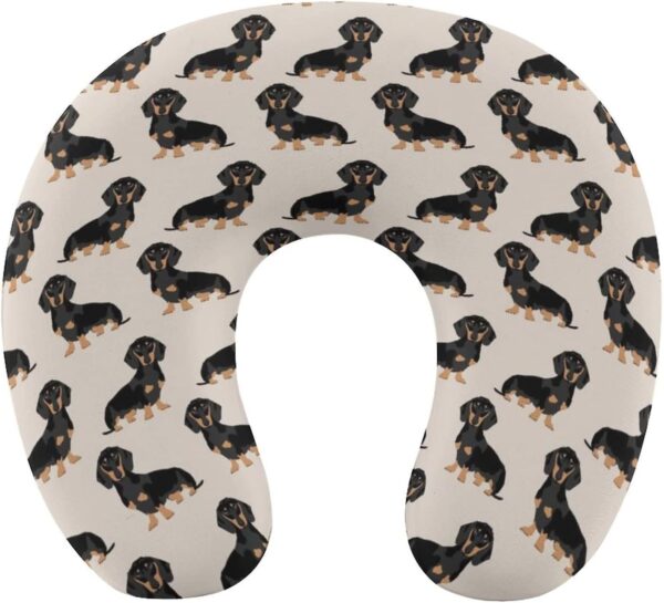 Weiner Dog Pet Dogs Neck Pillow for Travel Memory Foam U Shaped Support Cushion Plane Pillows Train Car Office