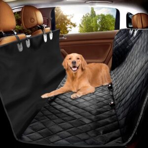 Wimypet 4 in 1 Car Seat Cover/Protector for Dog with Safety Seat Belt Carry Bag, 100% Waterproof Machine Washable, Travel Hammock Dog Accessories