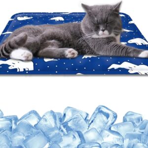 YAGE Dog Cooling Mat Pet Cool Mat, Self Cooling Gel Pad Sleeping Pad for Dogs and Cats in Hot Summer, For Cat Puppy Rabbit Cage and Kennel Dog Bed Floor or Car Queen Size (M- 40x50CM)