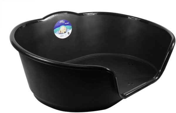 YöL Black Plastic Pet Bed Heavy Duty Waterproof Cat Dog Puppy Basket Medium Re-usable