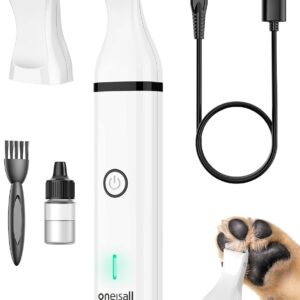 oneisall Dog Paw Trimmer, Quiet Dog Clippers, Paw Shaver for Dogs Cats Paws, Eyes, Ears, Face